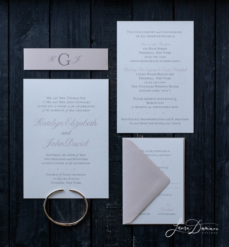 Stationary created for Katelyn and John's wedding