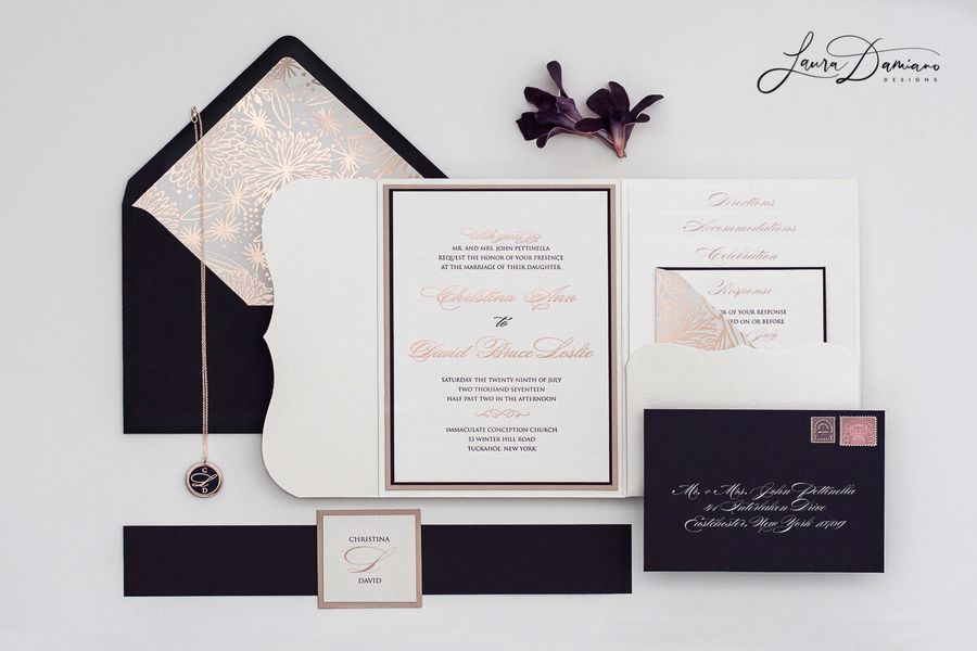 Wedding invitation created for Christina and David